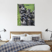 Melkhoudende koeien wachten op het melken canvas afdruk (Insitu (Slaapkamer))