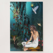 Melkhoudende Rozen Tuin Legpuzzel (Verticaal)