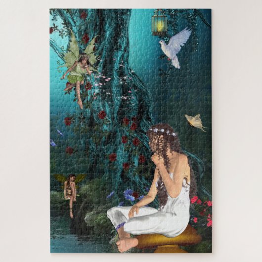 Melkhoudende Rozen Tuin Legpuzzel (Verticaal)