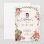 Melkjarige verjaardagsuitnodiging kaart (Voorkant / Achterkant)