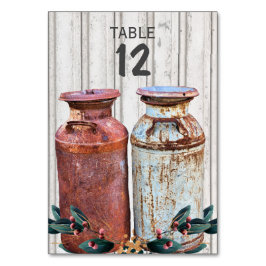 Melkkannen Vintage Metaal Rustiek Antiek Monogram Kaart