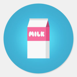 Melkkarton Ronde Sticker