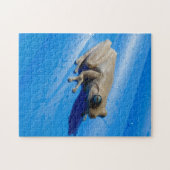 Melkkikker op een Blue Pool Float Legpuzzel (Horizontaal)