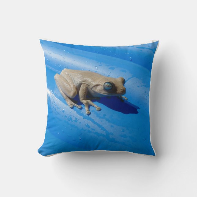 Melkkikker op een Floatie Sierkussen (Voorkant)