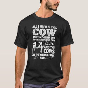 Melkkoe voor mannen vrouwen vaars vee boeren t-shirt