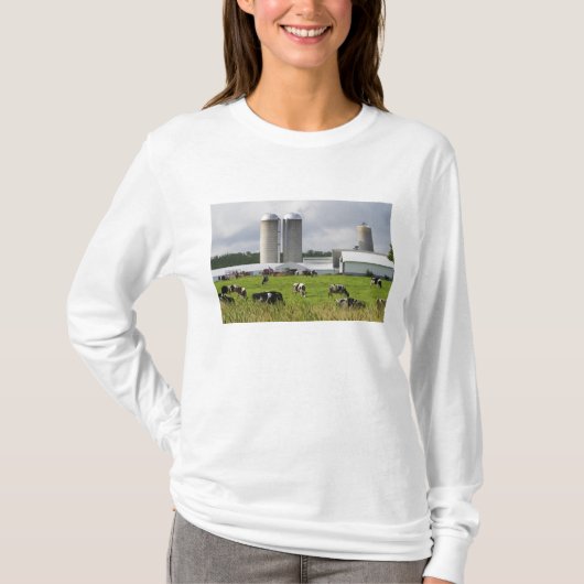 Melkkoeien en boerderij nabij Taylor County T-shirt (Voorkant)
