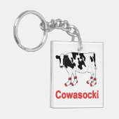 Melkkoeien in sokjes - Cowasocki Cow A Socky Sleutelhanger (Voorkant Links)