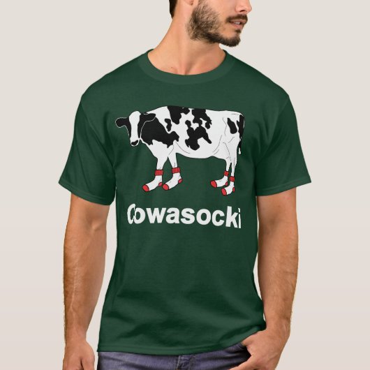 Melkkoeien in sokjes - Cowasocki Cow A Socky T-shirt (Voorkant)