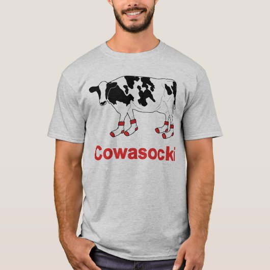 Melkkoeien in sokjes - Cowasocki Cow A Socky T-shirt (Voorkant)