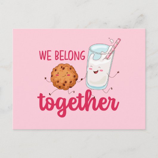 Melkkoekjes Belong Together Cute Valentijnsdag Briefkaart (Voorkant)