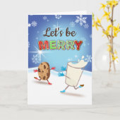 Melkkoekjes Kerstbakken bakkerij gepersonaliseerd Kaart (Gele Bloem)