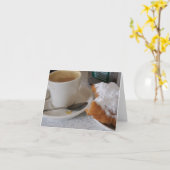 Melkkoffie & donuts kaart (Gele Bloem)