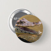 Melkkrokodil in Tortuguero - Costa Rica Ronde Button 5,7 Cm (Voorkant /achterkant)