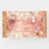 Melklicht Glitter Twinkle Pink Baby shower Spandoek (Horizontaal)