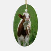 Melkmelk Koe op het Boerderij Keramisch Ornament (Rechts)