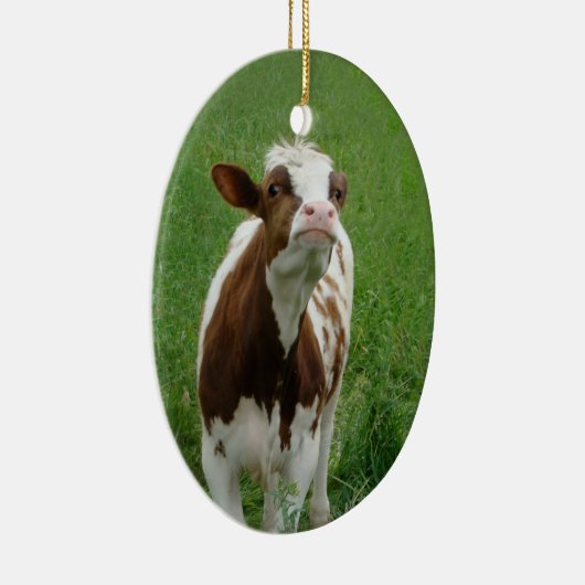 Melkmelk Koe op het Boerderij Keramisch Ornament (Rechts)