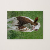 Melkmelk Koe op het Boerderij Legpuzzel (Horizontaal)