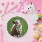 Melkmelk Koe op het Boerderij Papieren Bordje (Feest)