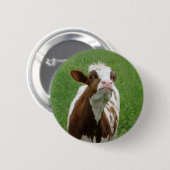 Melkmelk Koe op het Boerderij Ronde Button 5,7 Cm (Voorkant /achterkant)