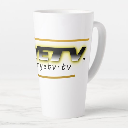 MelkMok van MYETV Latte Mok (Rechterhoek)