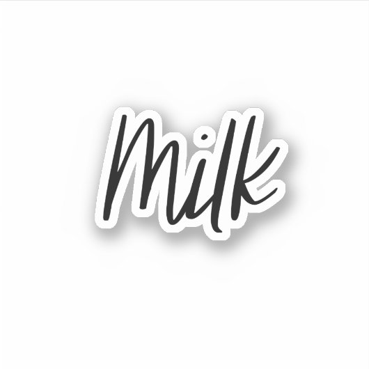 Melkopslag Sticker (Voorkant)
