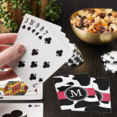 Melkpatroon met Koe met rode monogrammen Speelkaarten (Insitu)