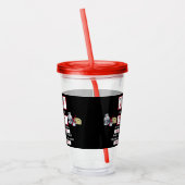 Melkpoeder en wasgoed waarschuwingslabel acryl drinkbeker (Links)