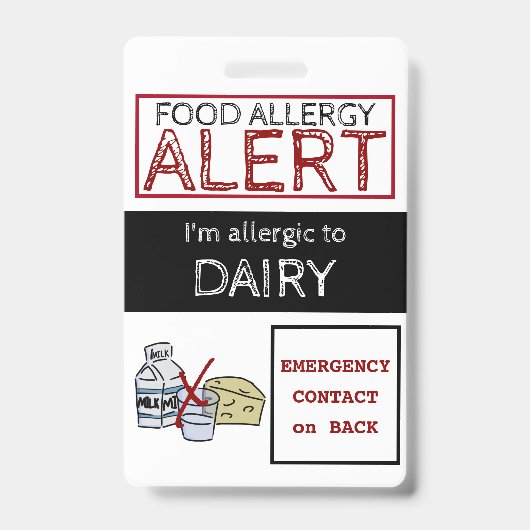 Melkpoeder en wasgoed waarschuwingslabel badge (Voorzijde)