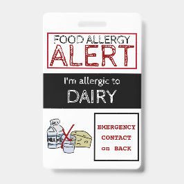 Melkpoeder en wasgoed waarschuwingslabel badge