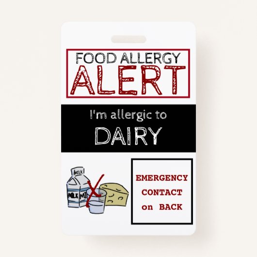 Melkpoeder en wasgoed waarschuwingslabel badge (Voorkant)