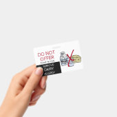 Melkpoeder en wasgoed waarschuwingslabel badge (Handheld)