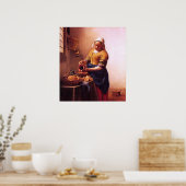 Melkpoeder van Johannes Vermeer Poster (Keuken)