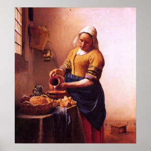 Melkpoeder van Johannes Vermeer Poster