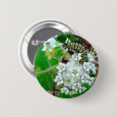 Melkroos en monarch ronde button 5,7 cm (Voorkant /achterkant)