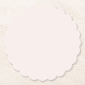 melkroze vaste stof kartonnen onderzetters (Voorkant)