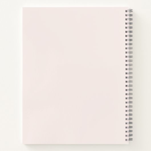 melkroze vaste stof notitieboek (Achterkant)