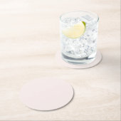 melkroze vaste stof ronde kartonnen onderzetter (Insitu)