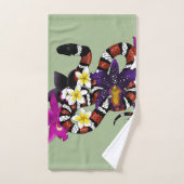 Melkslang Exotische Bloem Groen Bad Handdoek (Handdoek)