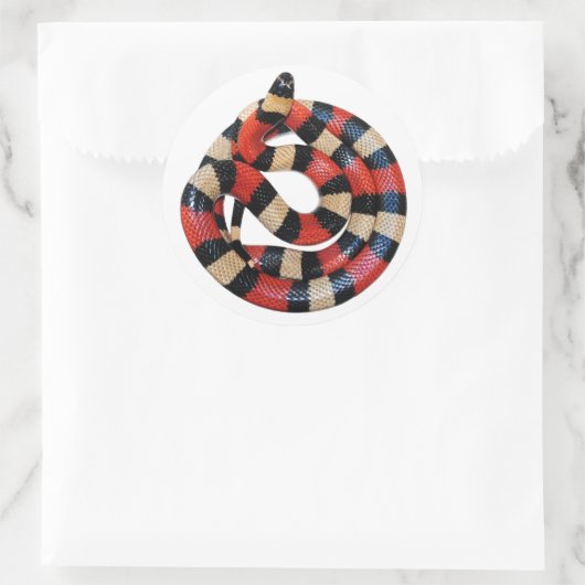 Melkslang Ronde Sticker (Tas)