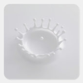 Melkspil Vierkante Sticker (Voorkant)