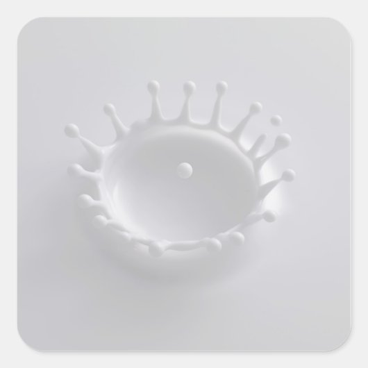 Melkspil Vierkante Sticker (Voorkant)
