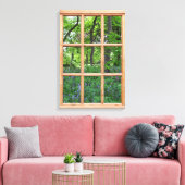 Melksproeier Uitzicht van de Garden 3D-effectvenst Canvas Afdruk (Insitu (Woonkamer))