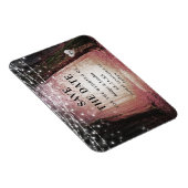 Melksprookjesroze bosroze bewaart de datum magneet (Rechterzijde)