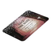 Melksprookjesroze bosroze bewaart de datum magneet (Linkerzijde)