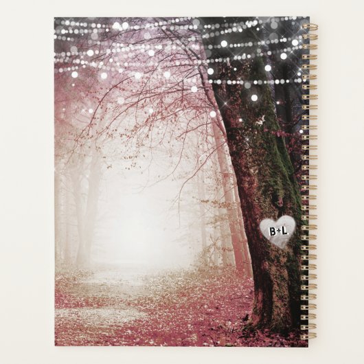 Melksprookjesroze bosroze bewaart de datum planner (Achterkant)