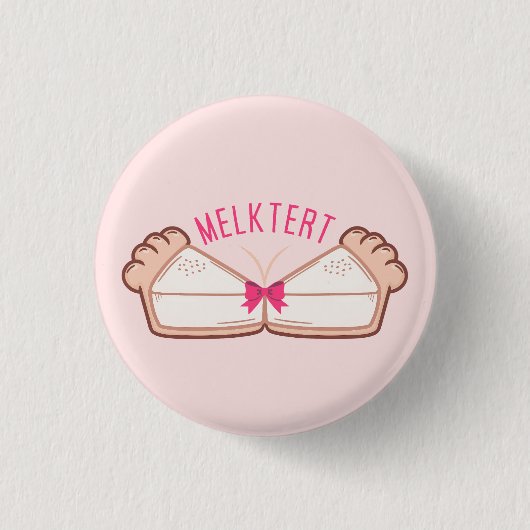 MELKTERT Afrikaanse Boeremeisie Ronde Button 3,2 Cm (Voorkant)