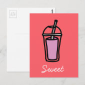 Melkthee Bubble Tea schattige teen drink Briefkaart (Voorkant / Achterkant)