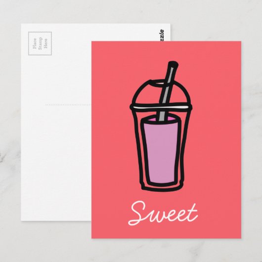 Melkthee Bubble Tea schattige teen drink Briefkaart (Voorkant / Achterkant)