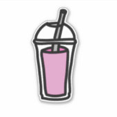 Melkthee Bubble Tea schattige teen drink Sticker (Voorkant)