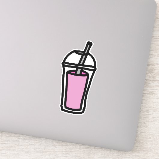 Melkthee Bubble Tea schattige teen drink Sticker (Detail)